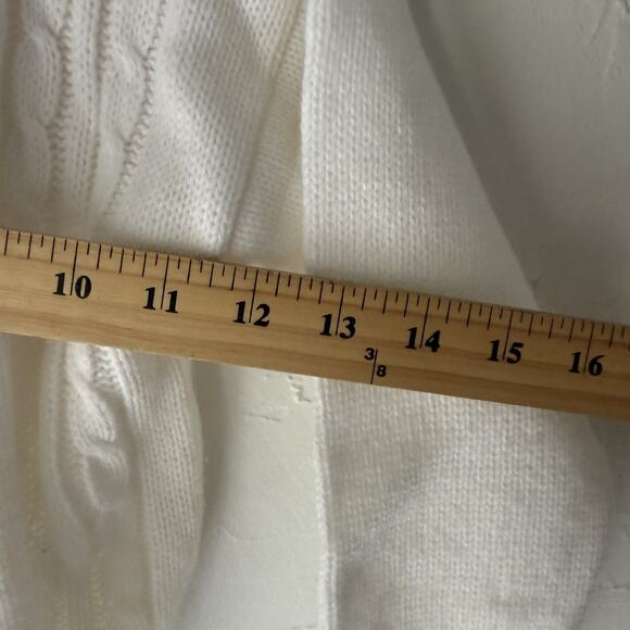 Vintage Miniwaves Sweater Girls Small Cable Knit Floral Made USA 90s Cottage - Picture 7 of 8